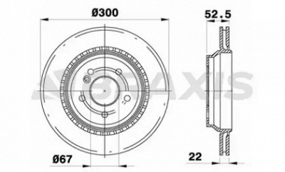 BRAXIS ae0667 -  Тормозной диск