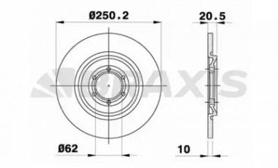 BRAXIS ae0694 -  Тормозной диск