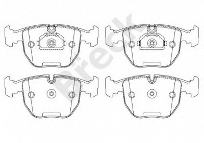 BRECK 214860070110 -  Комплект тормозных колодок, дисковый тормоз