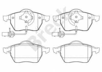 BRECK 219380070110 -  Комплект тормозных колодок, дисковый тормоз