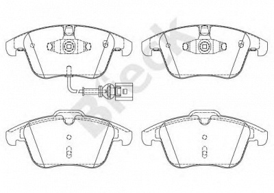 BRECK 243330070110 -  Комплект тормозных колодок, дисковый тормоз