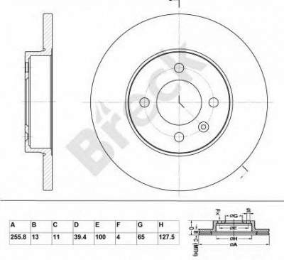 BRECK br013sa100 -  Тормозной диск