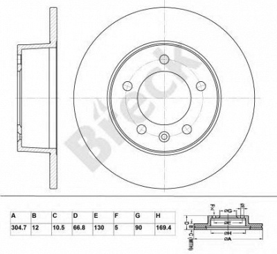 BRECK br021sa100 -  Тормозной диск