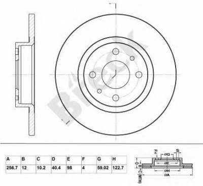 BRECK br045sa100 -  Тормозной диск