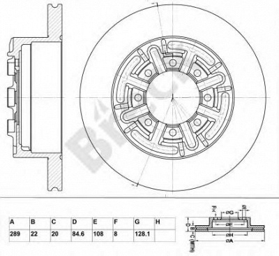 BRECK br047sa100 -  Тормозной диск