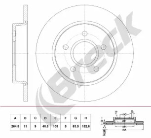 BRECK br058sa100 -  Тормозной диск
