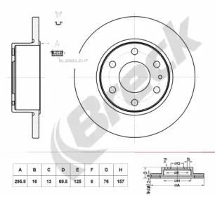 BRECK br062sa1a0 -  Тормозной диск
