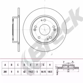 BRECK br067sa100 -  Тормозной диск