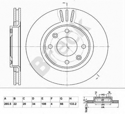 BRECK br301va100 -  Тормозной диск