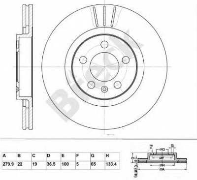 BRECK br303va100 -  Тормозной диск