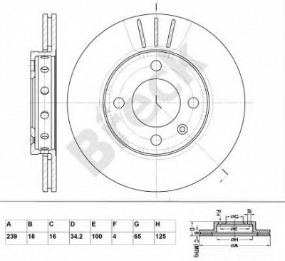 BRECK br317va100 -  Тормозной диск