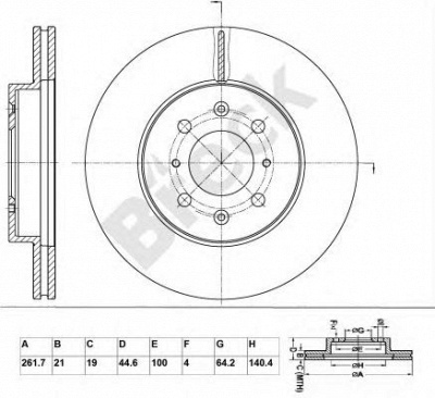 BRECK br320va100 -  Тормозной диск