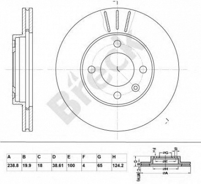 BRECK br321va100 -  Тормозной диск