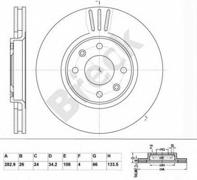 BRECK br322va100 -  Тормозной диск