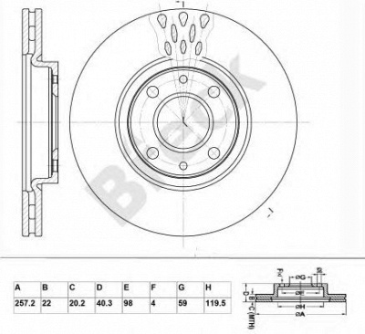 BRECK br326va100 -  Тормозной диск