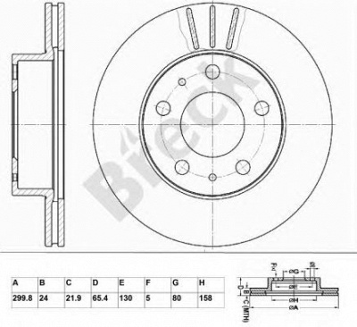 BRECK br348va100 -  Тормозной диск