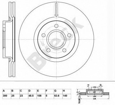 BRECK br355va100 -  Тормозной диск