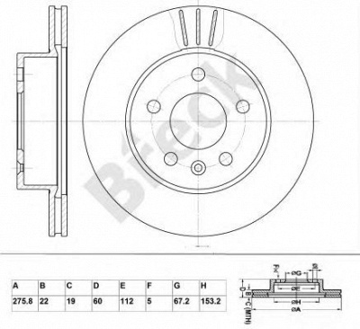 BRECK br358va100 -  Тормозной диск