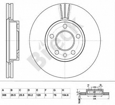 BRECK br360va100 -  Тормозной диск
