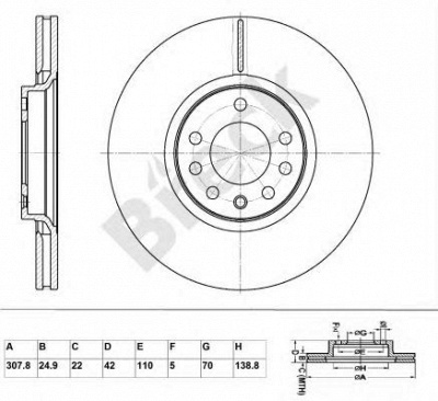 BRECK br371va100 -  Тормозной диск