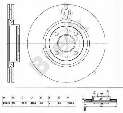BRECK br376va100 -  Тормозной диск