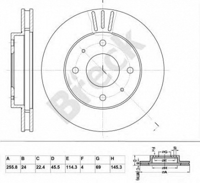 BRECK br381va100 -  Тормозной диск