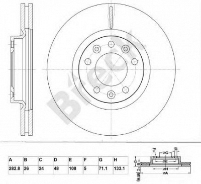 BRECK br382va100 -  Тормозной диск