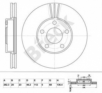 BRECK br383va100 -  Тормозной диск