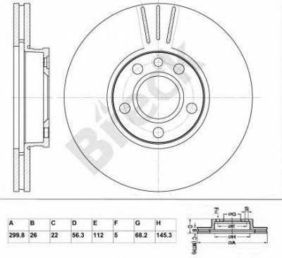 BRECK br386va100 -  Тормозной диск