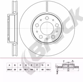 BRECK br388va100 -  Тормозной диск