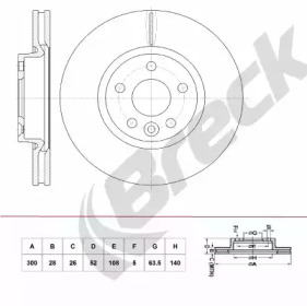 BRECK br392va100 -  Тормозной диск