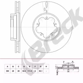 BRECK br393va100 -  Тормозной диск