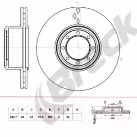 BRECK br394va1a0 -  Тормозной диск