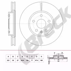 BRECK br396va100 -  Тормозной диск