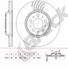 BRECK br402va100 -  Тормозной диск