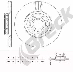 BRECK br404va100 -  Тормозной диск