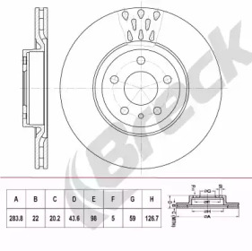 BRECK br406va100 -  Тормозной диск