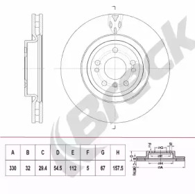 BRECK br416vh100 -  Тормозной диск