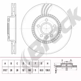 BRECK br418vh100 -  Тормозной диск