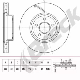 BRECK br419vh100 -  Тормозной диск