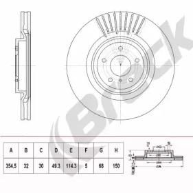 BRECK br420vh100 -  Тормозной диск