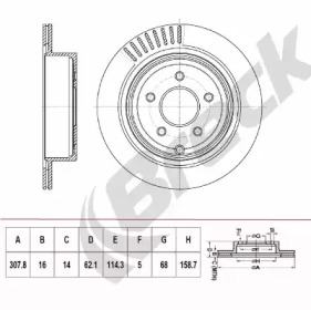 BRECK br421vh100 -  Тормозной диск