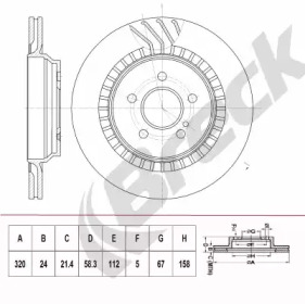 BRECK br422vh100 -  Тормозной диск