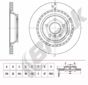 BRECK br424vh100 -  Диск тормозной вентилируемый