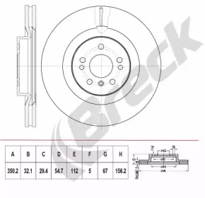 BRECK br425vh100 -  Тормозной диск