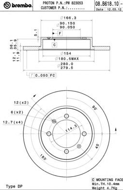 BRECO bs6045 -  Тормозной диск