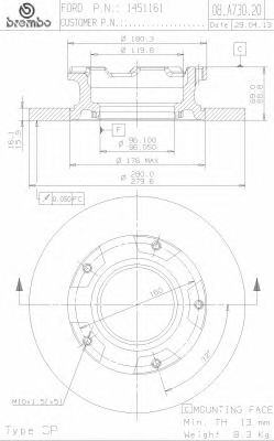 BRECO bs6053 -  Тормозной диск