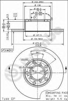 BRECO bs7042 -  Тормозной диск