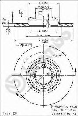 BRECO bs7072 -  Тормозной диск