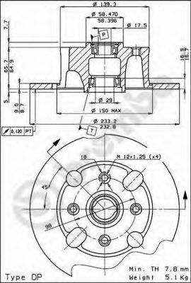 BRECO bs7086 -  Тормозной диск